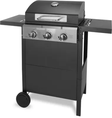 Obrázek produktu pro FIELDMANN FZG 3003 Plynový gril, velikost grilu: 107 x 53 x 110 cm, 3x hlavní hořák, sklopné boční stolky, teploměr