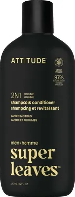 Produktbild von Attitude Men 2-in-1-Shampoo & Spülung Amber & Citrus (415 ml)