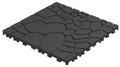 Productafbeelding van Vloertegels, 12 inch, steenlook, kliksysteem, geschikt voor doe-het-zelf projecten, waterdicht, voor terras, balkon, zwembad, 44 stuks. Donkergrijs