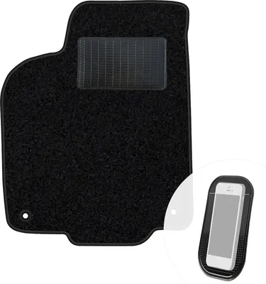 Image de moto-MOLTICO tapis de sol conducteur voiture velours côté conducteur tapis de voiture noir tapis conducteur 1 pièce adapté à VW Polo III FL 1999-2001