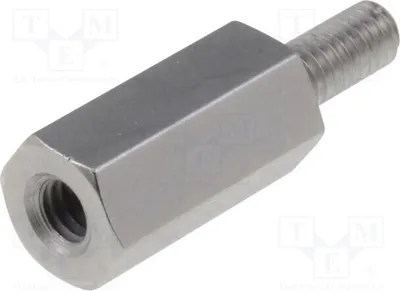 Obrázek produktu pro 10 kusů distančních spojek se závitem, vnitřní závit: M2,5, vnější závit: M2,5, rozměr: 212 x 10 mm