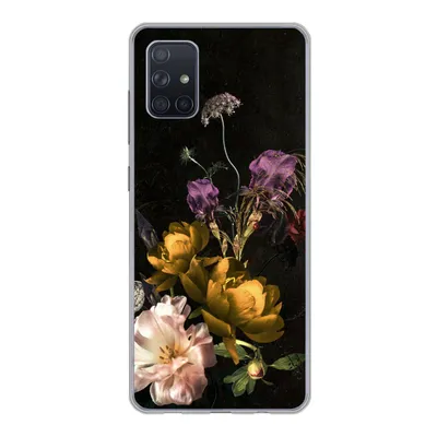 Produktbild von MuchoWow® Handyhülle Schutzhülle Hülle für Samsung Galaxy A71 Blumen - Muster - Pflanzen Silikon Softcase Handy Hülle - Kartenbesitzer