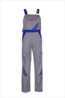 Produktbild von Planam Latzhose Highline Gr. 46 zink/kornblau/rot