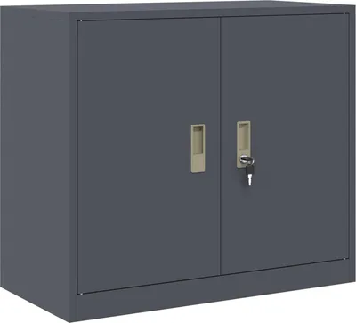 Image de Armoire de rangement anthracite 80 x 40 x 70 cm acier