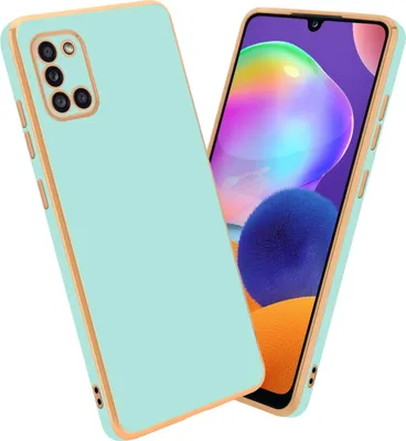 Produktbild von Cadorabo Schutzhülle für Samsung Galaxy A31 Hülle in Grün Handyhülle TPU Silikon Kameraschutz Etui Case