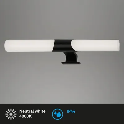 Produktbild von LED Bad-Spiegelleuchte, schwarz, LED/12W