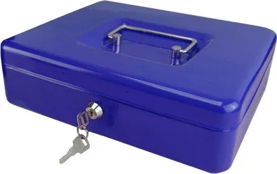 Produktbild von Famanu Geldkiste Blau - Mit Schlüsselverschluss