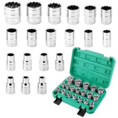 Obrázok produktu pre 19-dielová sada očkových kľúčov 1/2" s 12-hrannými hlavicami