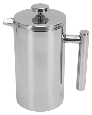 Image de Cafetière à piston en acier inoxydable 304, double paroi isolante, carafe à café anti-rouille, compatible lave-vaisselle, capacité de 1000 ml
