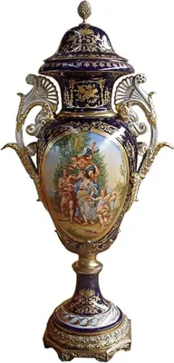 Produktbild von Casa Padrino Luxus Barock Porzellan Vase mit Deckel H. 126 cm - Limited Edition