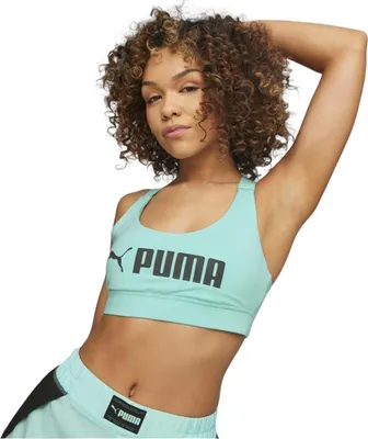 Produktbild von PUMA Mid Impact FIT Sport-BH Damen 76 - electric peppermint S