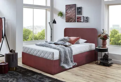Produktbild von Polsterbett Venesia Bordeaux 200 x 200 x 40 cm  Ohne Matratze und Lattenrost