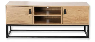 Produktbild von CALICOSY -  TV-Möbel Eiche Nachbildung 2 Türen und zentrale Ablage - L120 cm