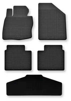 Productafbeelding van Rubberen automatten + tunnelmat voor Lexus RZ vanaf 2022 (crossover) – 5-delig, zwart, op maat – Wielganizator Semi-Universal