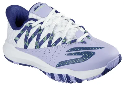 Produktbild von Skechers Viper Court Rally Damen-Sneaker, Weißes Leder, lila Netzstoff, 41 EU