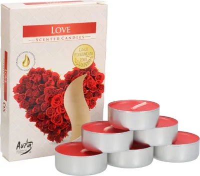 Produktbild von KOTARBAU® 6er Pack Duftkerzen Teelichter Love Duftteelichter Brenndauer 4 Stunden
