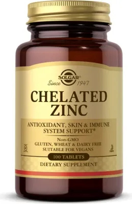 Productafbeelding van Solgar Dietary supplements Chelated Zinc, BI5816