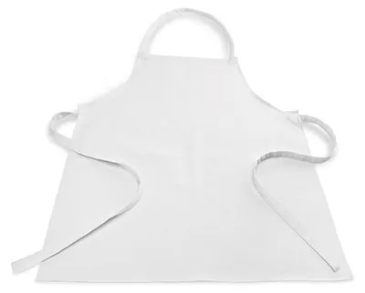 Produktbild von 16x Kochschürze mit Latz weiß Baumwolle 81,5 x 66,5 cm