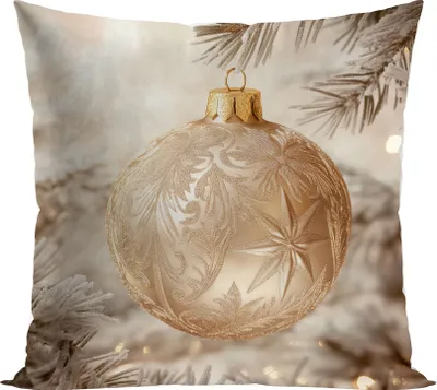 Image de Oreiller de Noël boule de Noël 40x40 cm Mybesthome Varianta : Taie d'oreiller avec garniture, 40x40 cm