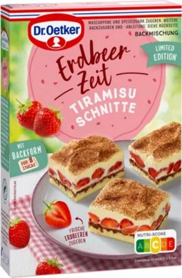 Produktbild von Dr. Oetker Erdbeer Zeit Tiramisu Schnitte Limited Edition 200g