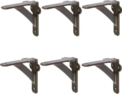 Produktbild von 6x Eisenregalhalterungshalter Gusseisen Antike D101mm RAW
