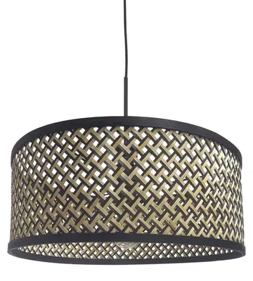 Zdjęcie produktu dla Lampa wisząca - czarny - Sparkled Light - bambus metal - Ø 50cm - E27 - 3753ZW - Steinhauer