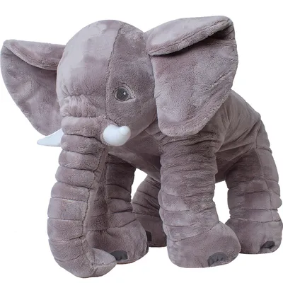 Produktbild von Elefant Kuscheltier Plüschtier Elefant XXL Zierkissen Dekokissen 62cm in grau