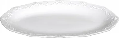 Produktbild von Chic Antique Tablett Teller PROVENCE Porzellan Weiß 23x15 cm Oval
