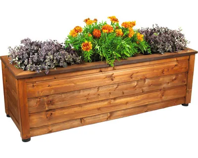 Obrázek produktu pro Truhlík dřevěný velký TRIO 117 x 42 x 40 cm kaštan