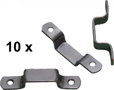 Produktbild von 10 x Flachkrampe verzinkt H=18mm L=78mm verzinkt Krampe für Ovalösen 42x22 mm