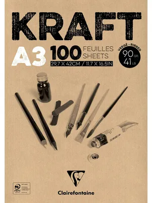 Produktbild von Clairefontaine 3329680965469, Kunstdruckpapierblock, 90 g/m², 100 Blätter