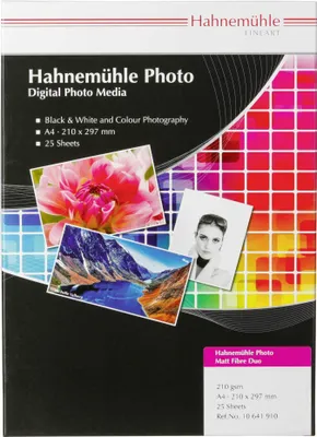 Image de Hahnemühle Photo Matt Fibre Duo A 4 blanc chaud 210 g 25 feuilles