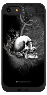 Produktbild von NIVOCASE Handyhülle für Apple iPhone 7 Hülle NIVOpure Case Schwarz Gothic Schädel Totenköpfe