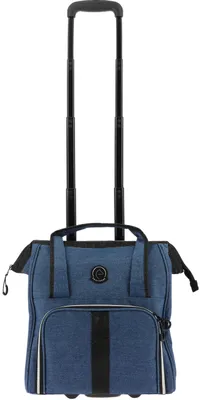 Immagine prodotto di Ekkia Equitheme, set di accessori per la cura del cavallo con carrello a rotelle, colore blu jeans