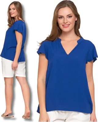 Produktbild von Moraj | Elegante Bluse Damen - Kurzarm - Größe L - Leicht - Fließend