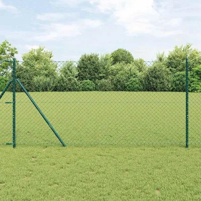 Produktbild von "2026 Promotion" Forstzaun - Zaunpfosten - Grün 10x1,5 m (40x40 mm Maschen) Stahl und PVC - Metallzäune CC19101