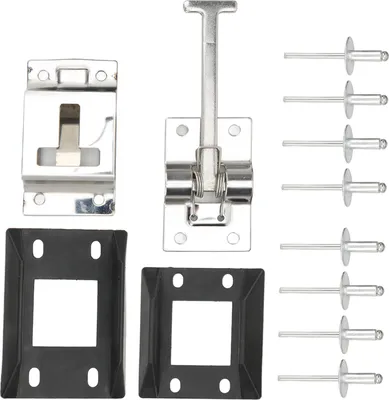 Immagine prodotto di Supporto per porta del rimorchio con chiusura a T in acciaio inox 316 per impieghi gravosi Universale per rimorchi per camper