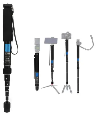 Imagen del producto de Solidchoice - Monopie ligero - Monopie de aluminio - Altura ajustable - 8 secciones - Monopie portátil - Para cámaras DSLR - Trípode fotográfico
