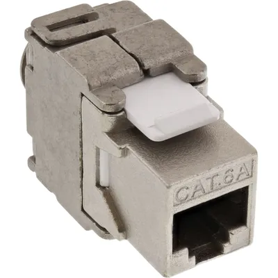Produktbild von InLine RJ45 Bu/LSA Einsatz, Keystone SNAP-In, Cat.6a, Grau, 34 g, 200 cm³, 70 mm, 123 mm, 18 mm