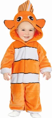 Produktbild von Meeresbewohner Faschingskostüm Fisch Orange Kapuze Tier-Outfit Baby Karneval Niedlich Meer, Größe: 86/92 Farbe: Orange
