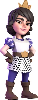 A 3D render of a character from the game Clash Royale.