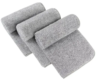 Produktbild von 3 Stück Super Soft Handtücher Reisehandtuch 40cm x 80cm Hellgrau Mikrofaser