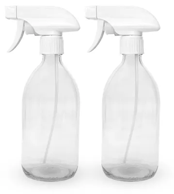 Produktbild von BiOHY Glas Sprühflasche 500 ml, Glasflasche, Pumpsprühflasche, Handsprüher – 2x Glassprühflasche