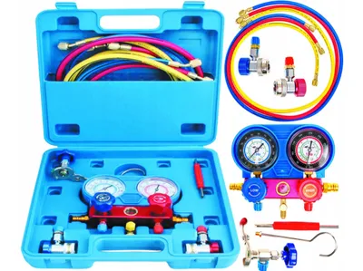 Produktbild von Klimaanlage Diagnosegerät Druckuhr Klimaprüfung Kühlsystem AC A/C R134A R-134A