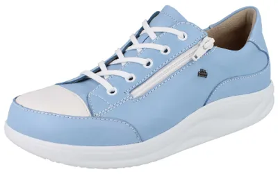 Produktbild von FINN COMFORT FINNAMIC Hachiouji Damen Schnürschuhe hellblau Glattleder - Größe: UK 5