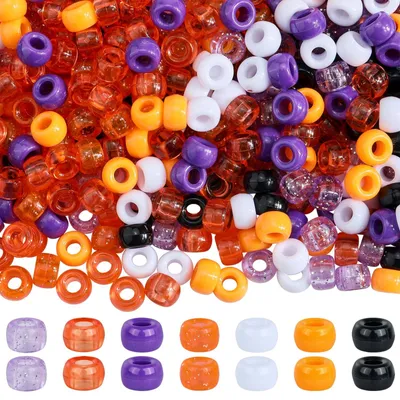 Immagine prodotto di Omgoods - 1200 perline colorate a tema Halloween per gioielli