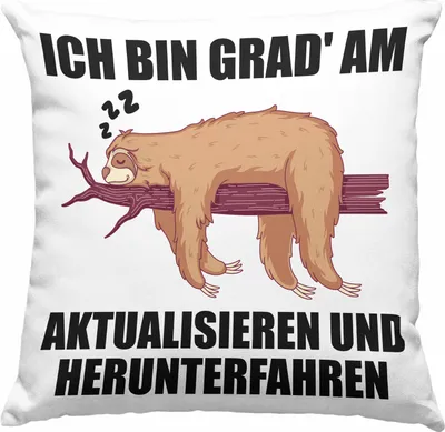 Produktbild von Trendation - Lustige Faultier Spruch Mitarbeiter Geschenk Arbeitskollege Deko-Kissen mit Füllung 40x40 Kollegin Abschiedsgeschenk (Grau)