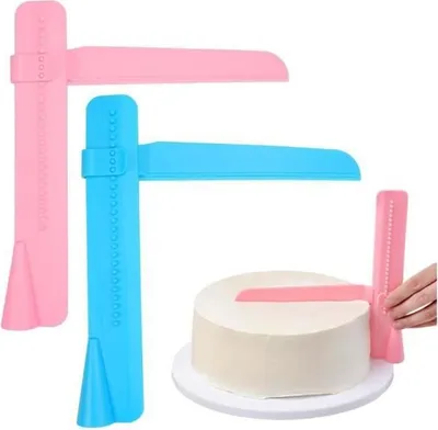 Produktbild von 2-teiliger Tortenglätter für Konditorcreme auf Drehteller, Fondant, Backutensilien, Konditoreizubehör, yd