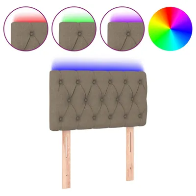 Produktbild von vidaXL LED Kopfteil Taupe 80x7x78/88 cm Stoff