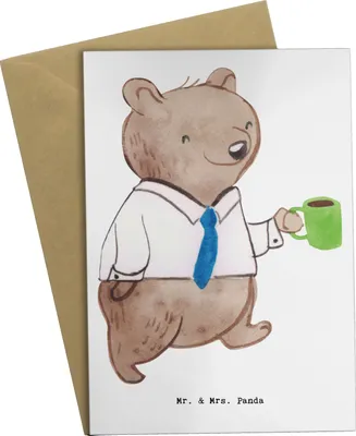 Produktbild von Mr. & Mrs. Panda Grußkarte Beamter Herz - Weiß - Geschenk, einladungskarten, Öffentlicher Dienst, Erfolgreich, Homeoffice, Grußkarten, Studium, weihnachtskarten